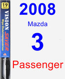 Passenger Wiper Blade for 2008 Mazda 3 - Vision Saver