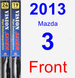 Front Wiper Blade Pack for 2013 Mazda 3 - Vision Saver