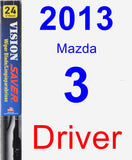 Driver Wiper Blade for 2013 Mazda 3 - Vision Saver