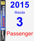 Passenger Wiper Blade for 2015 Mazda 3 - Vision Saver