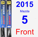 Front Wiper Blade Pack for 2015 Mazda 5 - Vision Saver