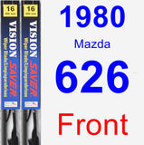 Front Wiper Blade Pack for 1980 Mazda 626 - Vision Saver