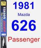 Passenger Wiper Blade for 1981 Mazda 626 - Vision Saver