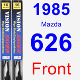 Front Wiper Blade Pack for 1985 Mazda 626 - Vision Saver