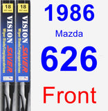 Front Wiper Blade Pack for 1986 Mazda 626 - Vision Saver