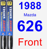 Front Wiper Blade Pack for 1988 Mazda 626 - Vision Saver