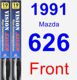 Front Wiper Blade Pack for 1991 Mazda 626 - Vision Saver