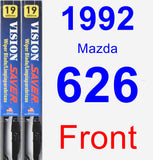 Front Wiper Blade Pack for 1992 Mazda 626 - Vision Saver