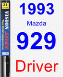 Driver Wiper Blade for 1993 Mazda 929 - Vision Saver