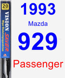 Passenger Wiper Blade for 1993 Mazda 929 - Vision Saver