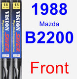 Front Wiper Blade Pack for 1988 Mazda B2200 - Vision Saver