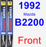 Front Wiper Blade Pack for 1992 Mazda B2200 - Vision Saver