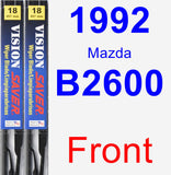 Front Wiper Blade Pack for 1992 Mazda B2600 - Vision Saver