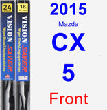 Front Wiper Blade Pack for 2015 Mazda CX-5 - Vision Saver