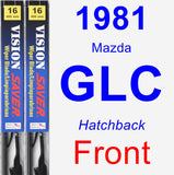 Front Wiper Blade Pack for 1981 Mazda GLC - Vision Saver