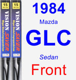 Front Wiper Blade Pack for 1984 Mazda GLC - Vision Saver