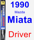 Driver Wiper Blade for 1990 Mazda Miata - Vision Saver