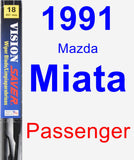 Passenger Wiper Blade for 1991 Mazda Miata - Vision Saver