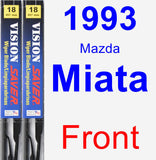 Front Wiper Blade Pack for 1993 Mazda Miata - Vision Saver