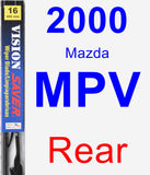 Rear Wiper Blade for 2000 Mazda MPV - Vision Saver