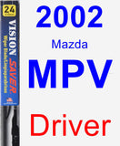 Driver Wiper Blade for 2002 Mazda MPV - Vision Saver