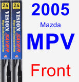 Front Wiper Blade Pack for 2005 Mazda MPV - Vision Saver