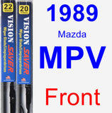 Front Wiper Blade Pack for 1989 Mazda MPV - Vision Saver