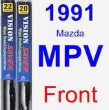 Front Wiper Blade Pack for 1991 Mazda MPV - Vision Saver