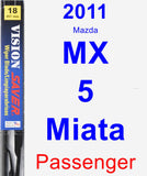 Passenger Wiper Blade for 2011 Mazda MX-5 Miata - Vision Saver