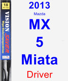 Driver Wiper Blade for 2013 Mazda MX-5 Miata - Vision Saver