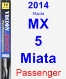 Passenger Wiper Blade for 2014 Mazda MX-5 Miata - Vision Saver