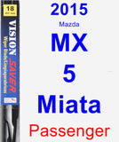 Passenger Wiper Blade for 2015 Mazda MX-5 Miata - Vision Saver