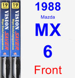 Front Wiper Blade Pack for 1988 Mazda MX-6 - Vision Saver