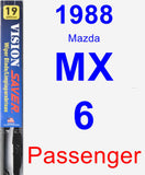 Passenger Wiper Blade for 1988 Mazda MX-6 - Vision Saver