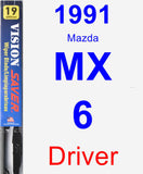 Driver Wiper Blade for 1991 Mazda MX-6 - Vision Saver