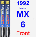 Front Wiper Blade Pack for 1992 Mazda MX-6 - Vision Saver