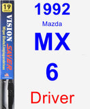 Driver Wiper Blade for 1992 Mazda MX-6 - Vision Saver