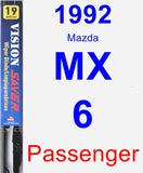 Passenger Wiper Blade for 1992 Mazda MX-6 - Vision Saver