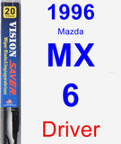 Driver Wiper Blade for 1996 Mazda MX-6 - Vision Saver