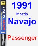 Passenger Wiper Blade for 1991 Mazda Navajo - Vision Saver