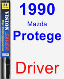 Driver Wiper Blade for 1990 Mazda Protege - Vision Saver