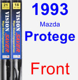 Front Wiper Blade Pack for 1993 Mazda Protege - Vision Saver