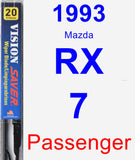 Passenger Wiper Blade for 1993 Mazda RX-7 - Vision Saver