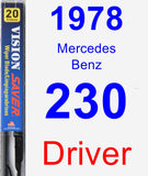 Driver Wiper Blade for 1978 Mercedes-Benz 230 - Vision Saver