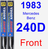 Front Wiper Blade Pack for 1983 Mercedes-Benz 240D - Vision Saver