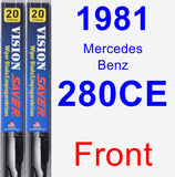 Front Wiper Blade Pack for 1981 Mercedes-Benz 280CE - Vision Saver