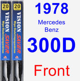 Front Wiper Blade Pack for 1978 Mercedes-Benz 300D - Vision Saver