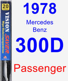 Passenger Wiper Blade for 1978 Mercedes-Benz 300D - Vision Saver