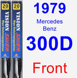 Front Wiper Blade Pack for 1979 Mercedes-Benz 300D - Vision Saver