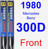 Front Wiper Blade Pack for 1980 Mercedes-Benz 300D - Vision Saver